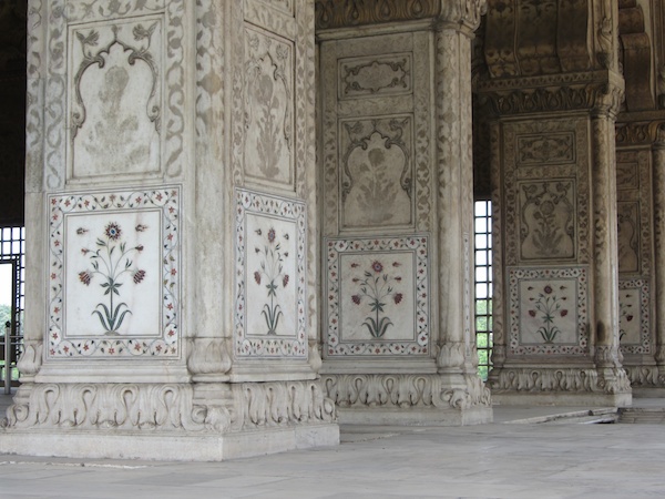 Inlaid mosaics in the Diwan-i-Khas (Hall of Private Audience)