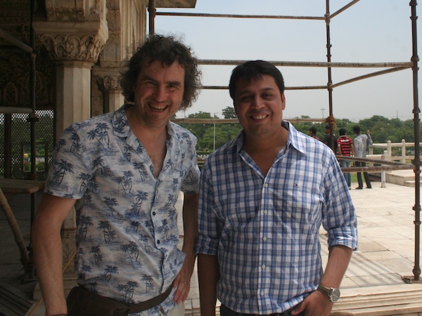 Hanging out with Ankur, outside the harem