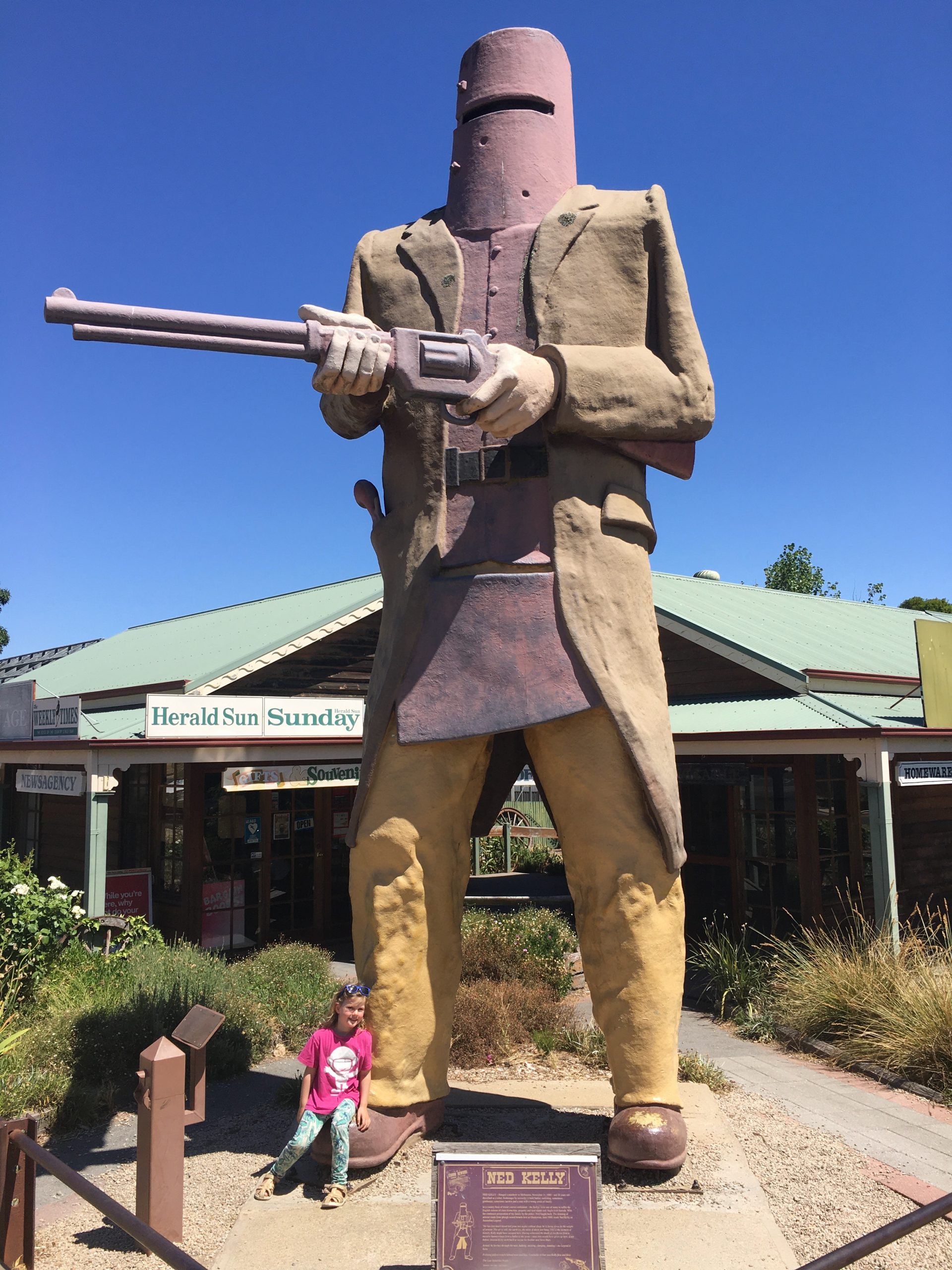 Ned Kelly monument in Glenrowan