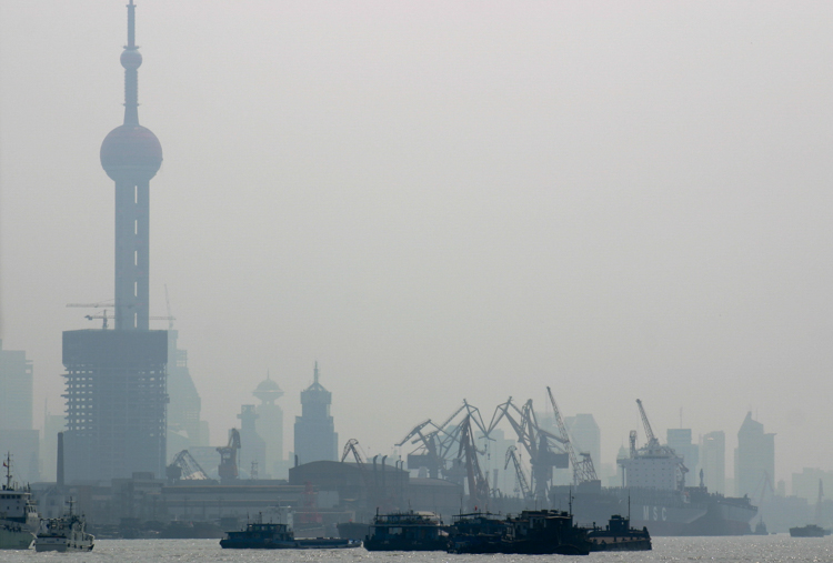 Shanghai in the mist