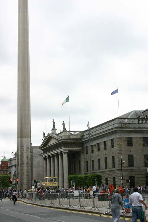 The "Stiffy by the Liffey" outside the GPO