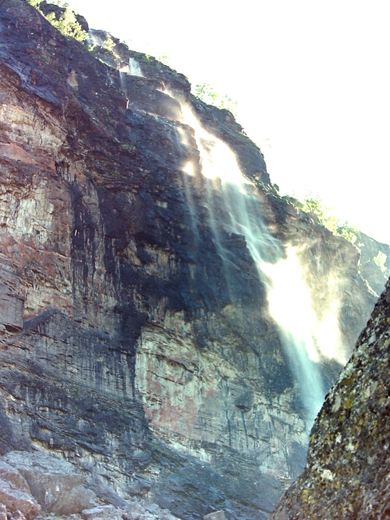 Waterfall along the Rallar Road