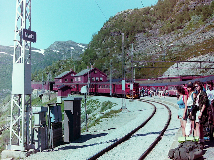 Waiting at Myrdal Station