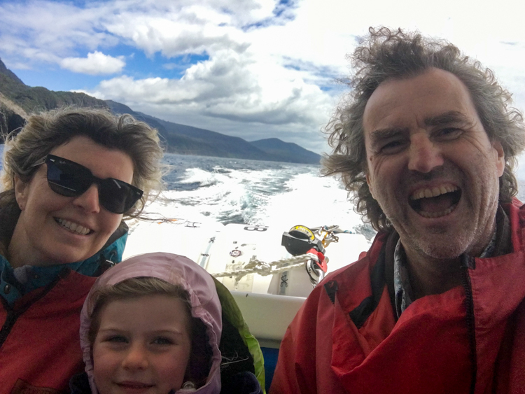 The Readings at sea, off Bruny Island