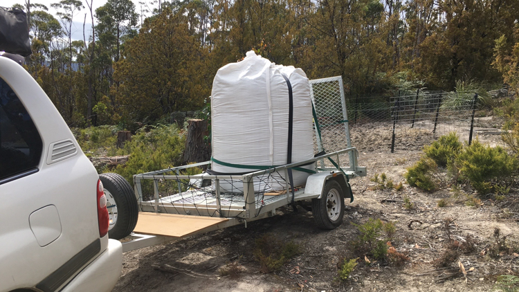 Bale of SeaGreens compost on my trailer