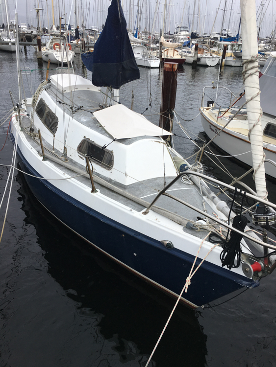 Our little pocket cruiser Cheval de Mer, starboard side