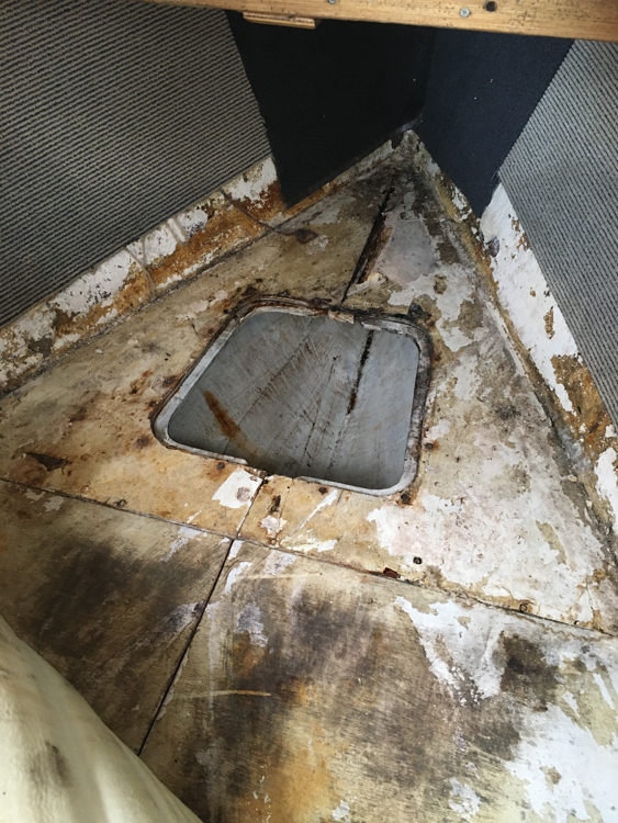 Mould under the mattress in the fore-peak
