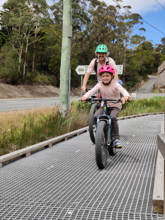 Berrima and Reinhard arrive at sea level in St Helens