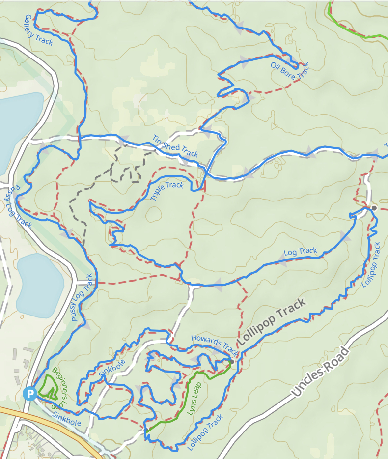 The Scalectric Track map - credit Trailforks.com