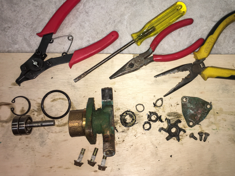 Deconstructed 1GM10 water pump