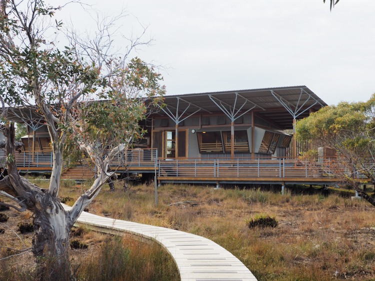 The main social cabin at Surveyors on the Three Capes Track