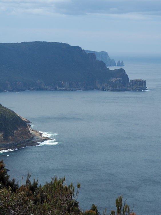 View along Cape Pillar from Crescent Mountain