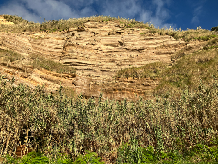 Crops and cliffs above Rocha da Relva