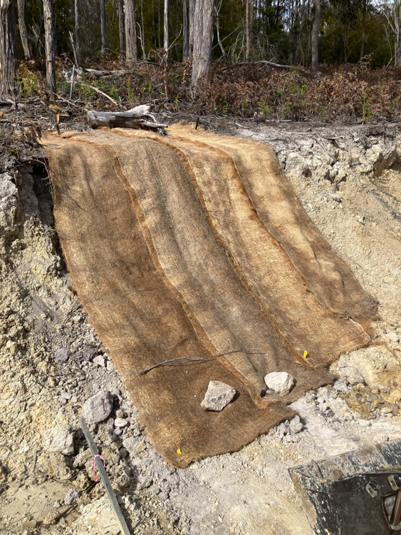 Coconut coir matting - before