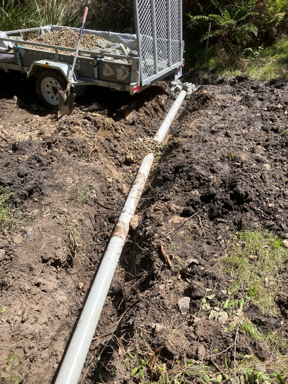 drainage pipes across the causeway