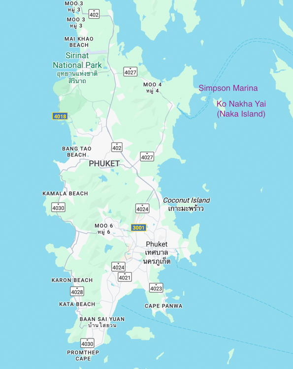Map of Phuket