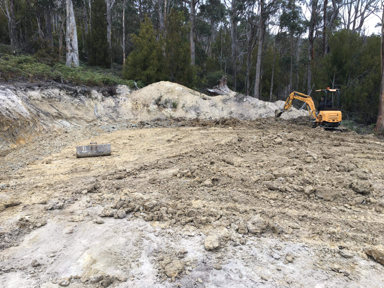 Initial work to level