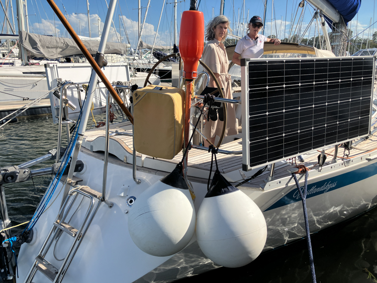 Vestlandskyss showing the original solar panels folded away