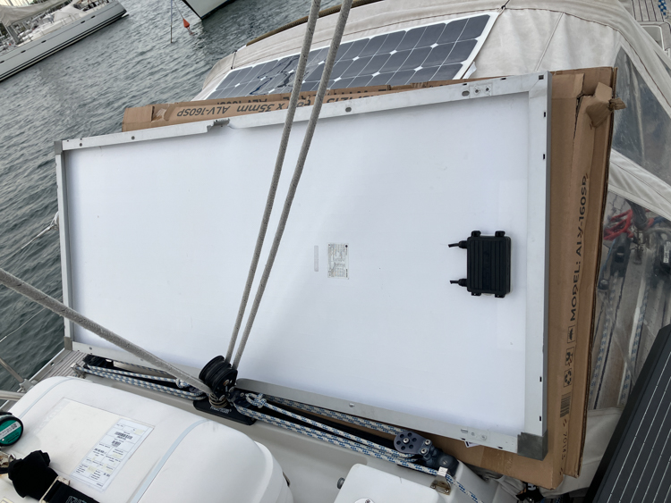 Old solar panels dismounted