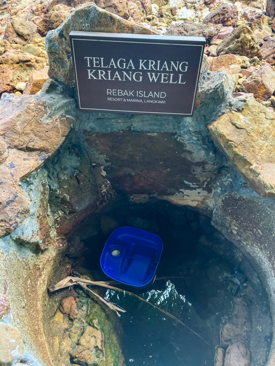 Telaga Kriang Kriang well on Rebak Island