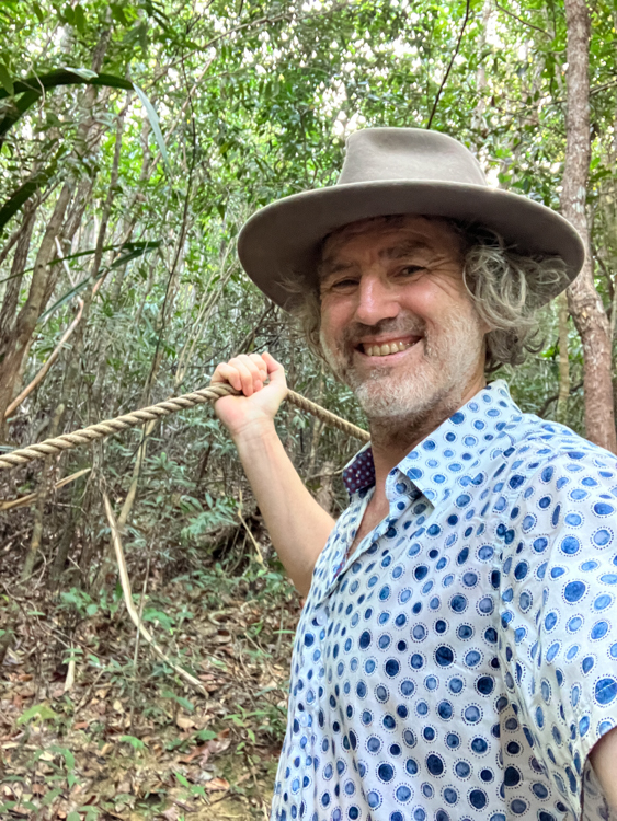 Rope walk down to Red Rock Beach