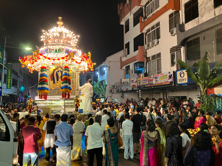 Thaipusam chariot moves on