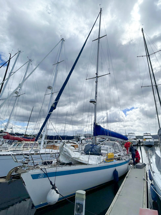 Vestlandskyss at her new home at the Derwent Sailing Squadron, Hobart