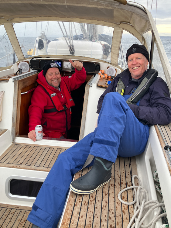 Pete and Brendon passing Maria Island