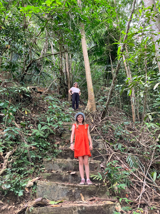 The steps down to Middle Station