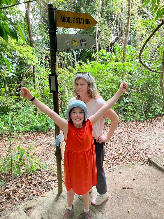 A sign for Middle Station