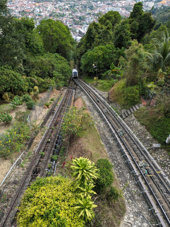The funicular train at Middle Station
