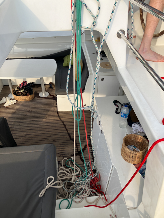 Lines on Ar Marg, on the sail to Ko Kood