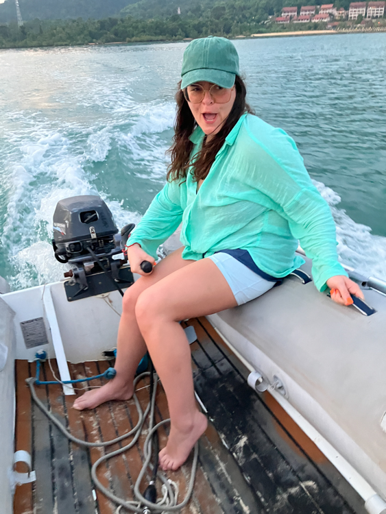 Ivana doing doughnuts off Bang Bao Pier