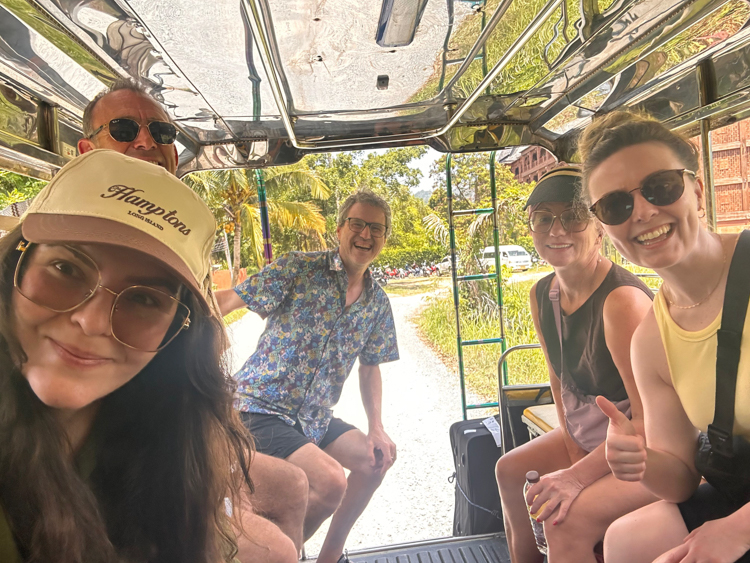 All aboard the taxi back down Rural Road